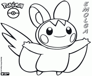 Colora Un Pokemon volante, Emolga
