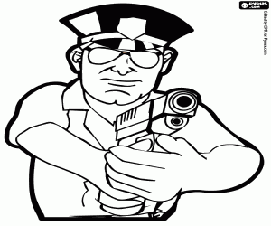 Colora La polizia con la pistola