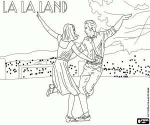 Colora Poster con il logo di La La Land