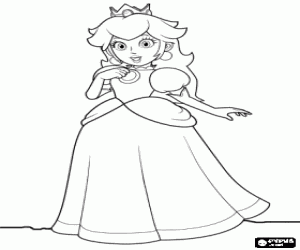 Colora La Principessa Peach Toadstool