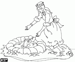Colora La principessa e il principe rana