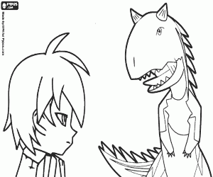 Colora Profilo di Rex e Ace, Dinosaur King
