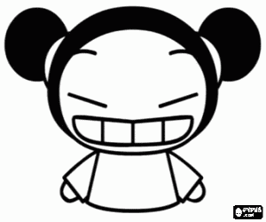Colora Pucca, una bambina molto allegra