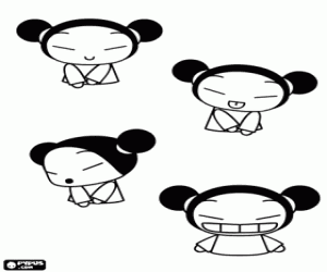 Colora Pucca, una bambina giapponese