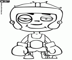 Colora Un pugile dopo il combattimento