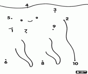 Colora Punto a punto, un animale marino