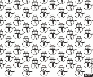 Colora Pupazzi di neve, sfondo di Natale