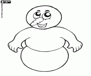 Colora Pupazzo di neve, gioco da vestire