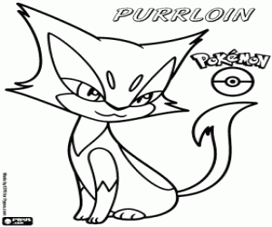 Colora Purrloin, un Pokemon felino