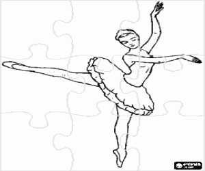 Colora Puzzle di una ballerina