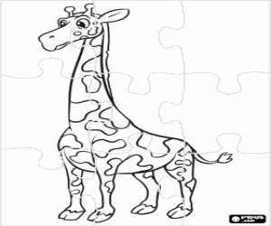 Colora Puzzle di una giraffa