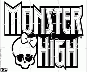Colora Puzzle dil logo di Monster High