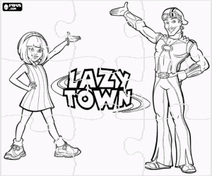 Colora Puzzle di LazyTown