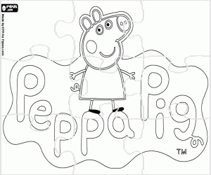 Colora Puzzle di logo di Peppa Pig