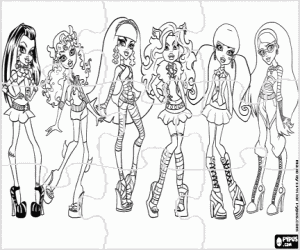 Colora Un puzzle di Monster High