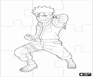 Colora Puzzle con il ninja Naruto