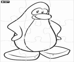Colora Puzzle di un pinguino, Club Penguin