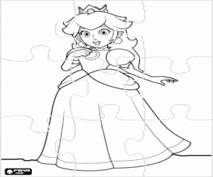 Colora Puzzle della principessa Peach
