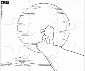 Colora Puzzle di Pypus come il re leone