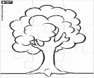 Colora Puzzle di un semplice albero