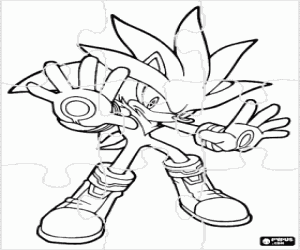 Colora Puzzle di Silver the Hedgehog