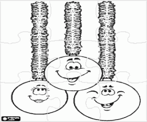 Colora Puzzle con sorridente palline di Natale