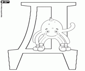 Colora Pypus con la lettera russa Д