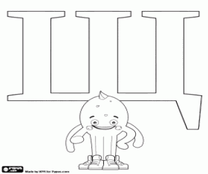 Colora Pypus sotto la lettera russa Щ