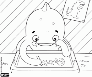 Colora Pypus il polpo scrive con il gesso