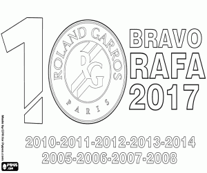 Colora Rafa Nadal, 10 titoli di Roland Garros