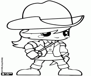 Colora Ragazza esploratore come Indiana Jones