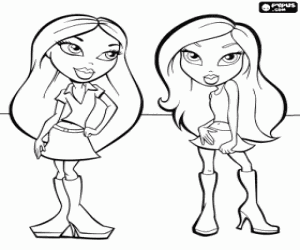 Colora Le ragazze di Bratz con abiti d'estate