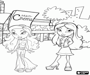 Colora Le ragazze Bratz stanno andando al cinema