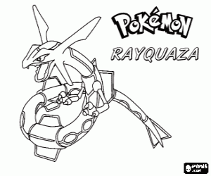 Colora Rayquaza, un Pokémon