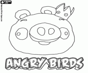 Colora Il re maiale di Angry Birds