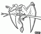 Pterodactyl su un ramo