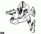 Giocatore corridore con il pallone in mano, Football americano