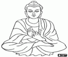Gautama Buddha seduto