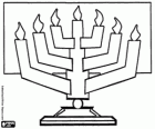 La Menorah è un candelabro a sette bracci, simbolo dil ebraismo