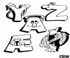 Lettere Y, Z ed altri con le illustrazioni divertenti