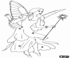 Bella fata con la bacchetta magica	 