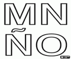 Lettere maiuscole M, N, Ñ e O
