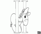 Lettera H con un piccolo cavallo