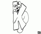 Lettera K con il topolino dispettoso