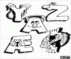 Rompicapo di lettere Y, Z ed altri con le illustrazioni divertenti