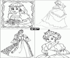 Carte per invito festa di compleanno con i disegni di principesse