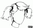 Testa di bambina per disegnare il viso