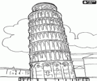 La Torre di Pisa, la torre pendente è il campanile del Duomo di Pisa, Italia