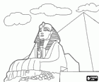 Grande Sfinge di Giza, una statua monumentale intagliato nel calcare della Piana di Giza, Egitto