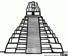 La piramide dil Tempio del Gran Giaguaro, una piramide Maya a Tikal, Guatemala
